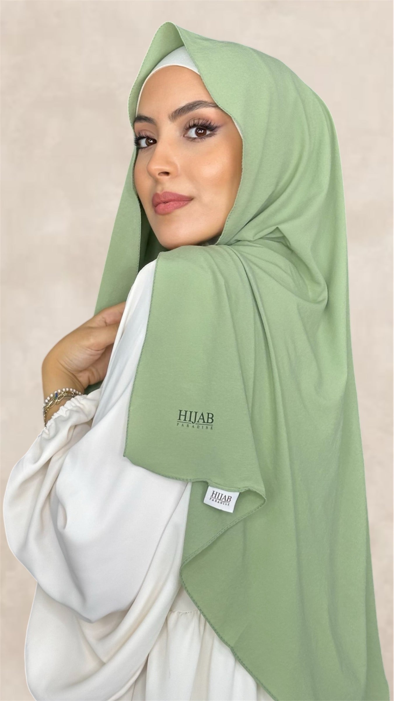 Slim Hijab Verde Veneziane