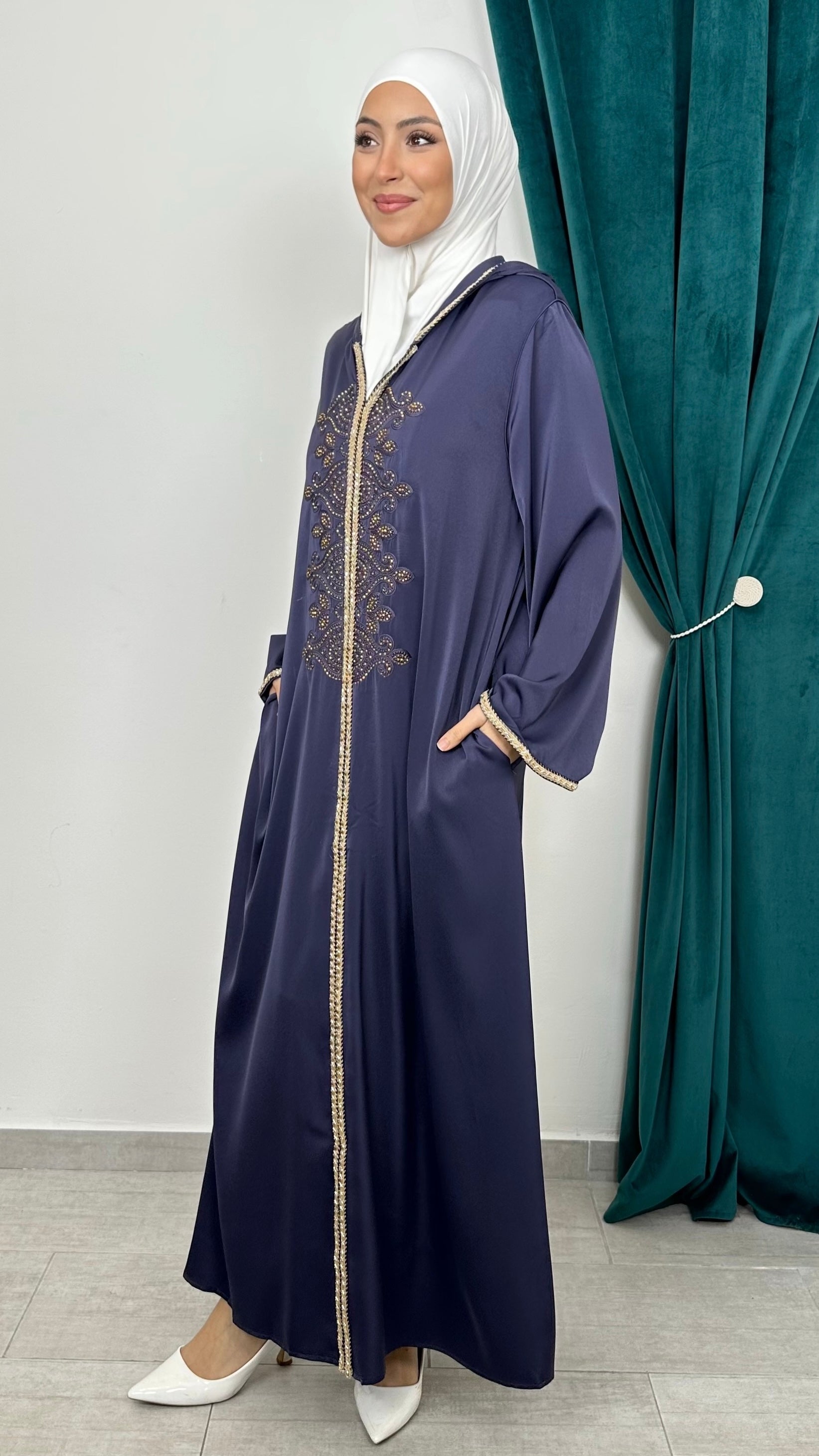 Abaya Heritage Imperial Purple - Hijab Paradise 