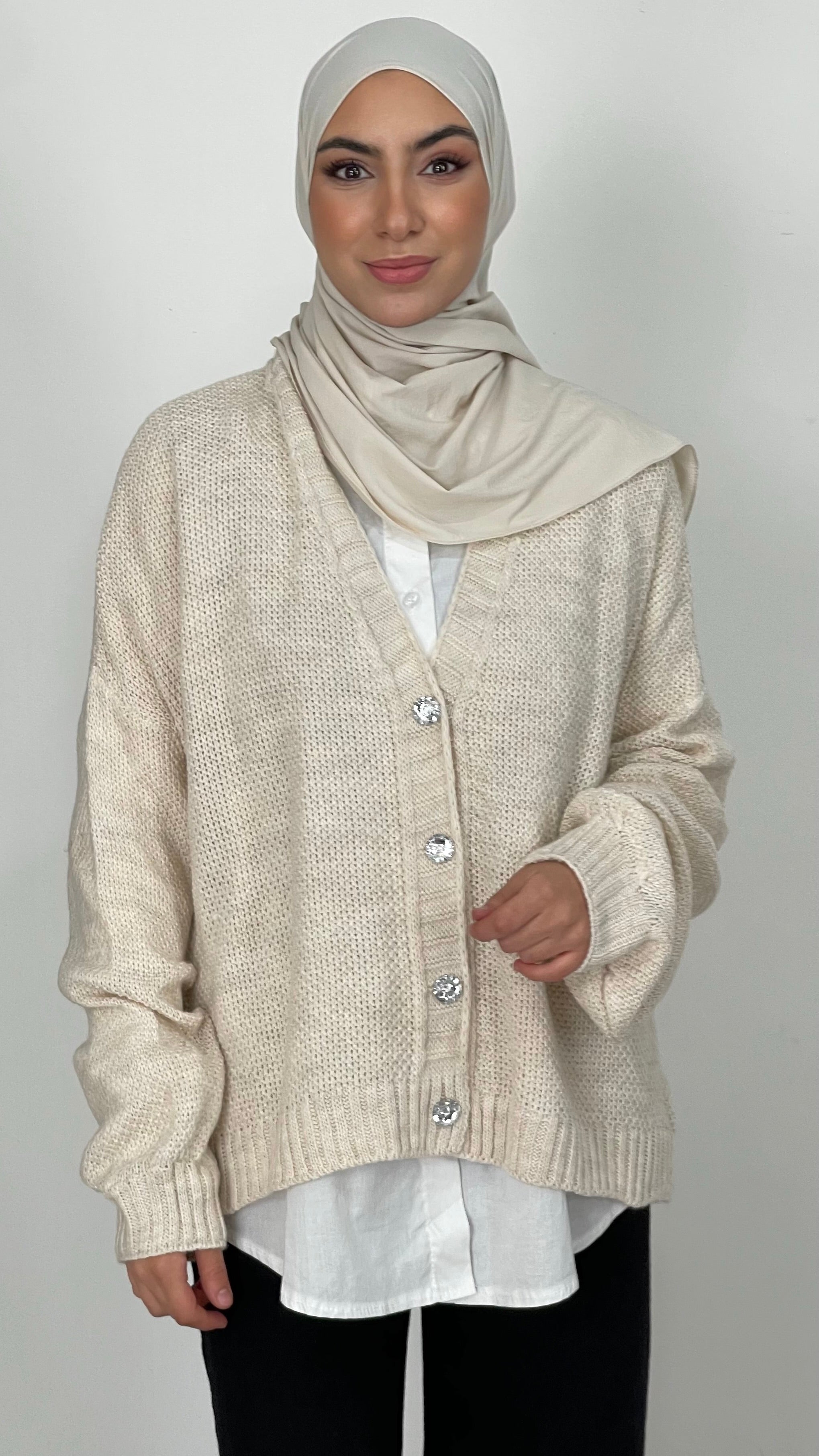 Cardigan bottoni gioiello