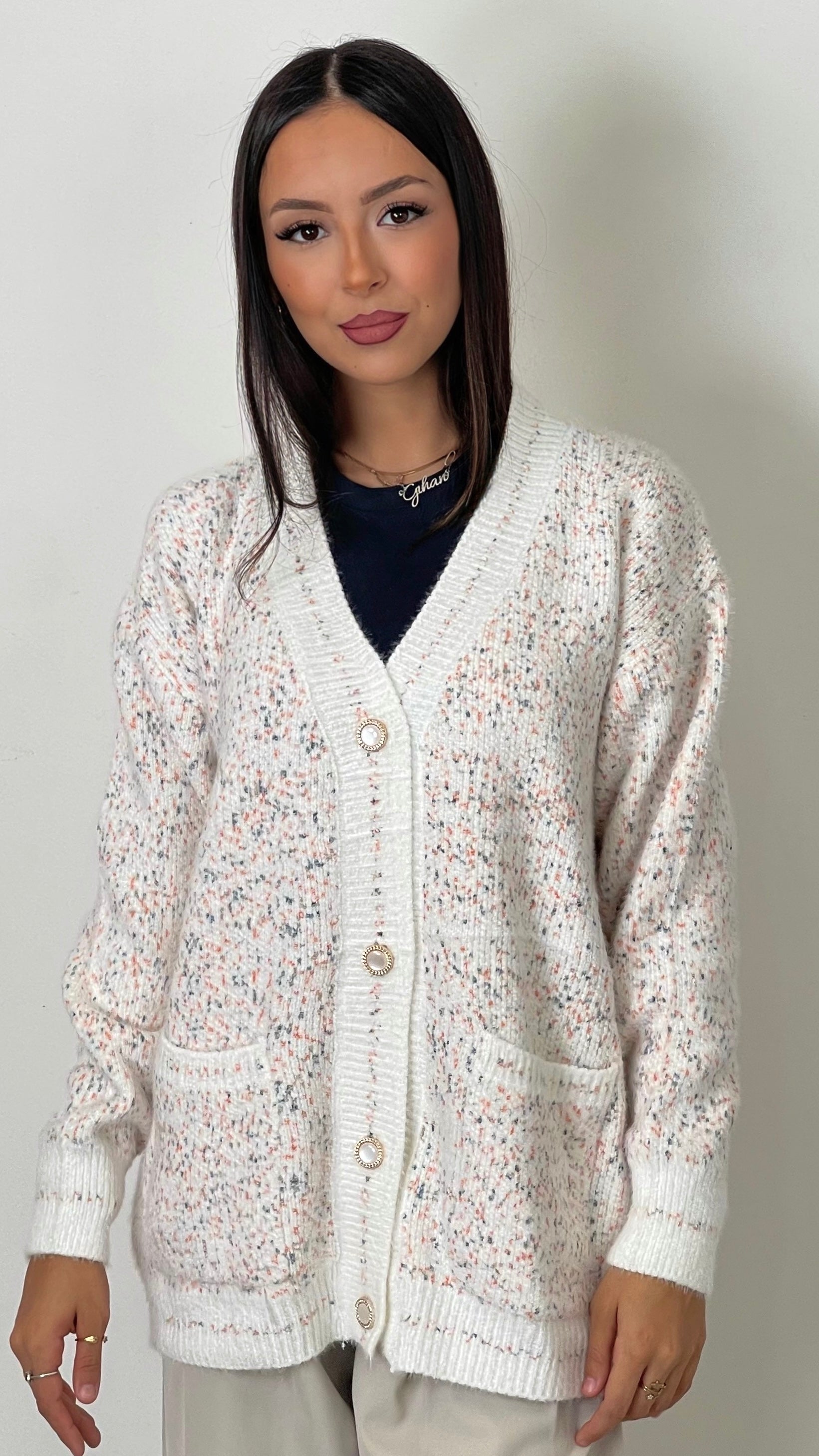 Cardigan “Elegant Knit Button”