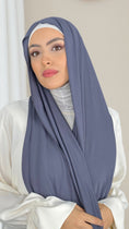 Load image into Gallery viewer, Dark gray Jersey hijab
