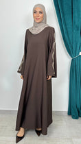 Carica l'immagine nel visualizzatore della galleria, Abaya Ricamo Prestige Brown - Hijab Paradise 
