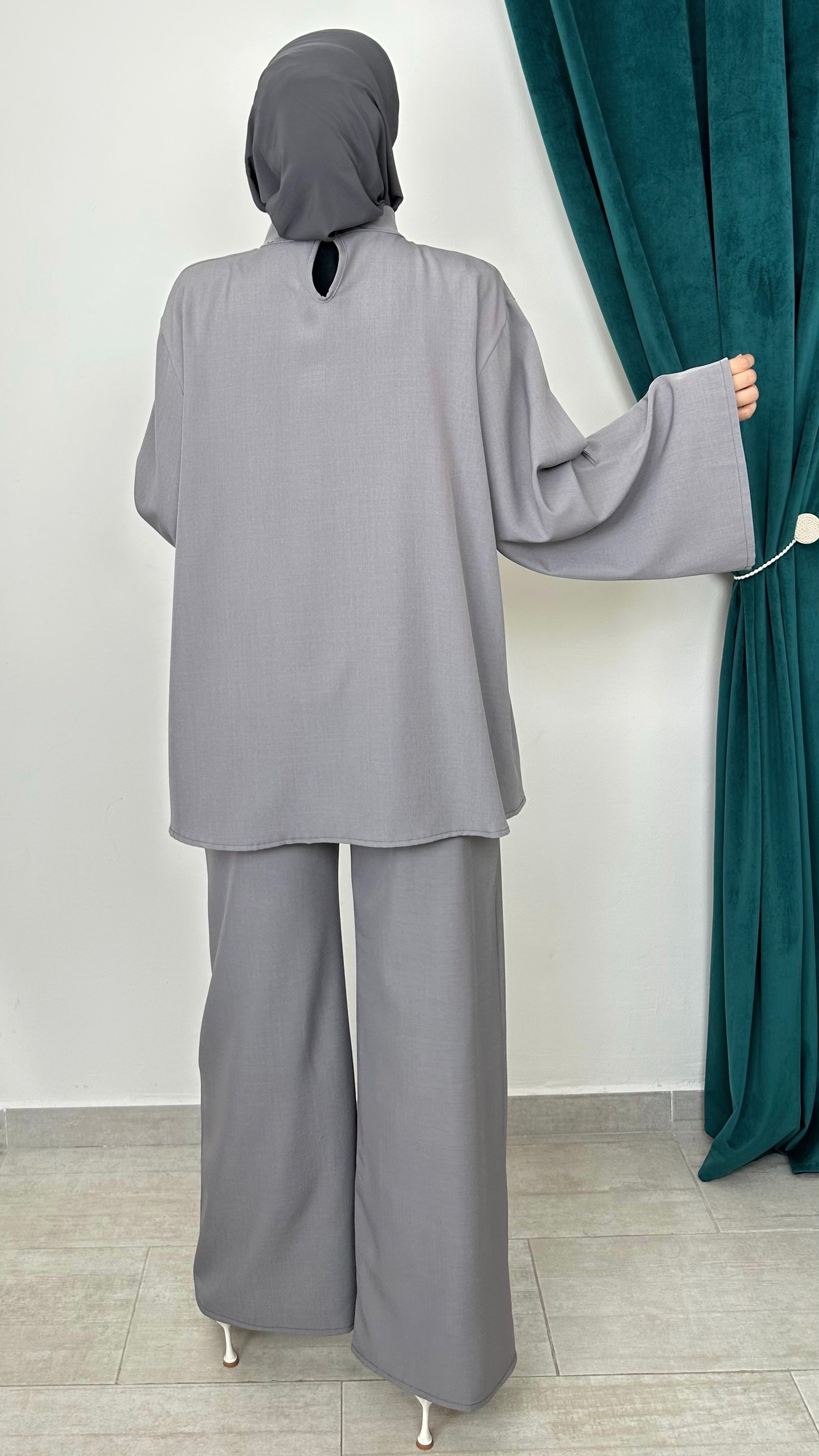 Coordinato Corean Grigio - Hijab Paradise 