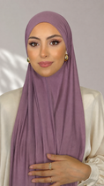 Carica l'immagine nel visualizzatore della galleria, Jersey Hijab - Malva Scuro
