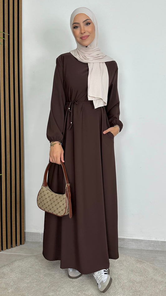 Abaya Con Polso Arricciato