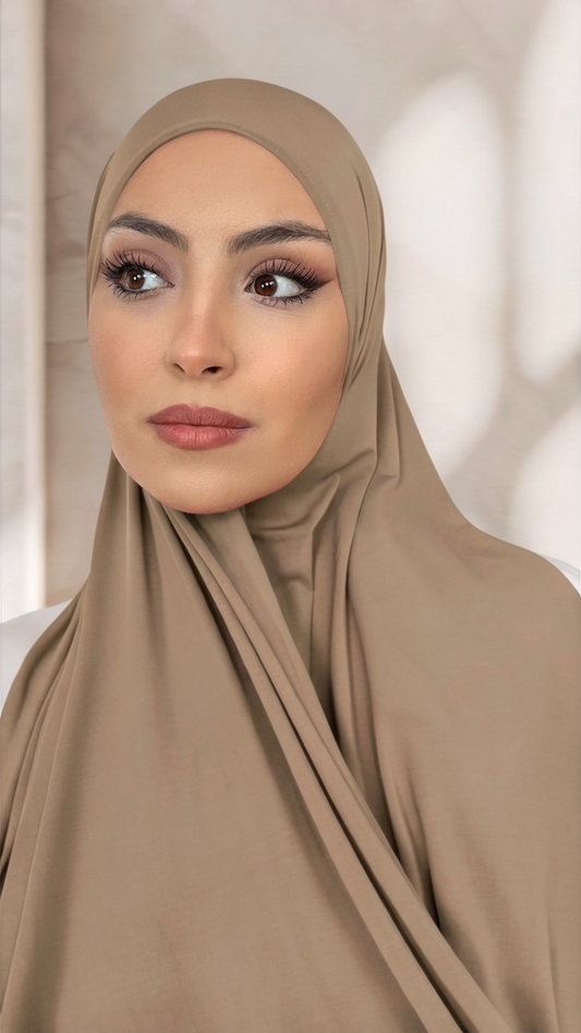 Bamboo Hijab Beige Tortora