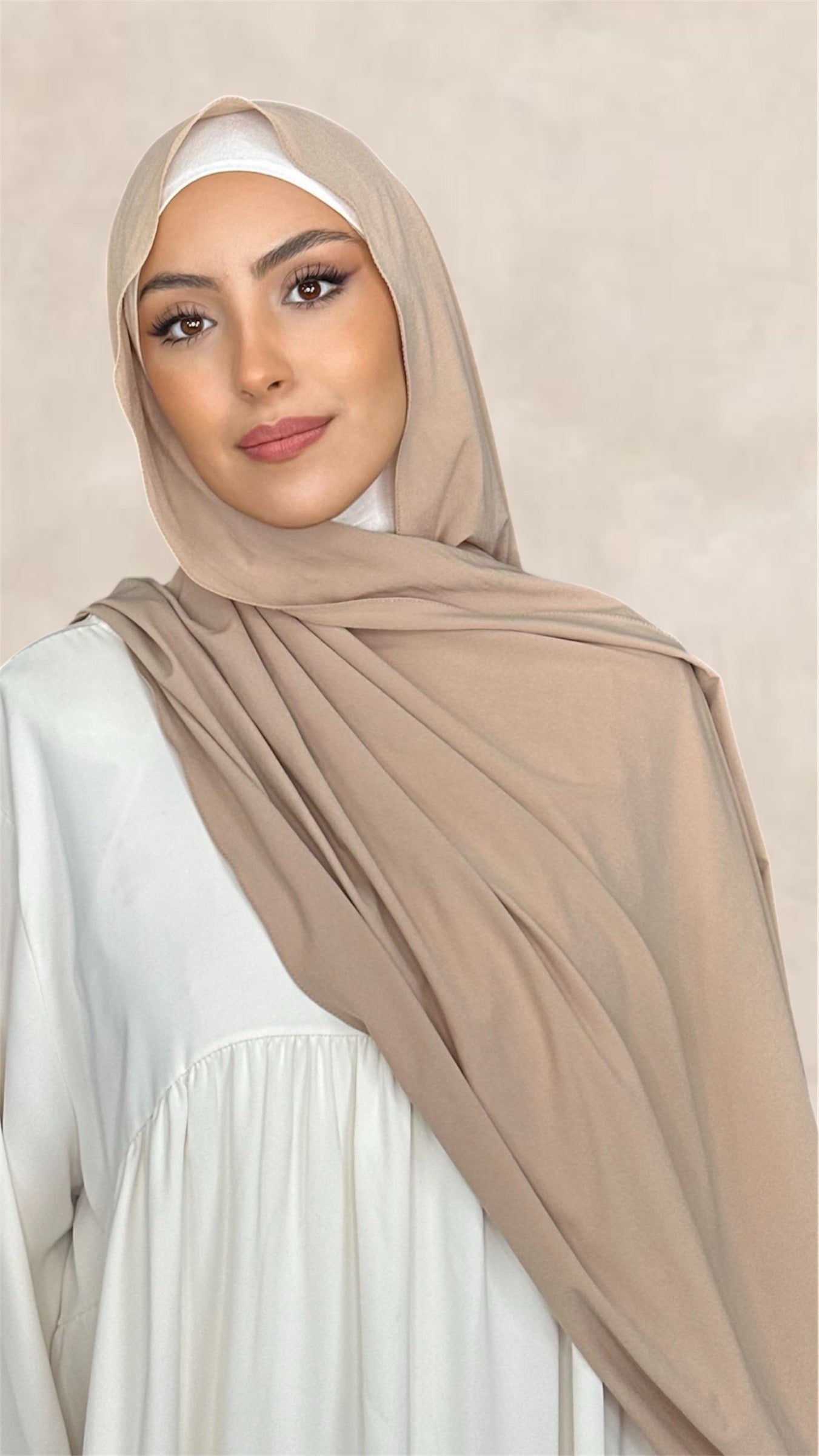 Slim Hijab Tortora rosato