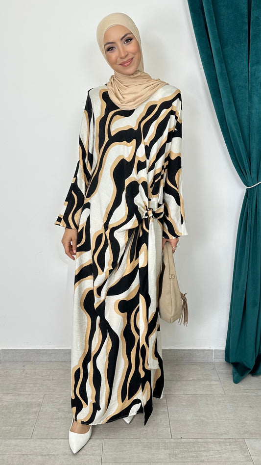 Wave Knot Dress Sabbia - Hijab Paradise 