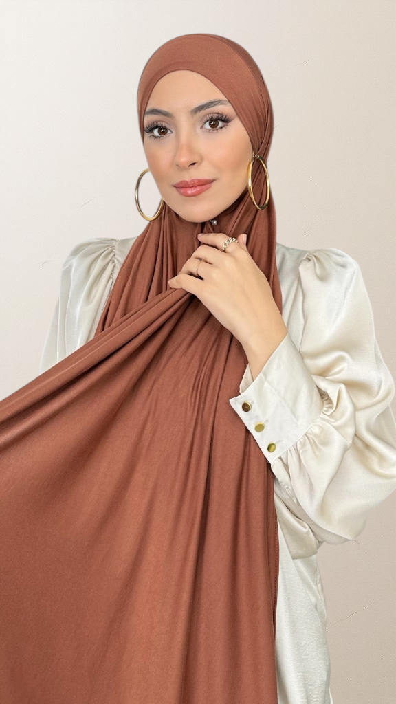 Hijab Jersey Cotton PureSoft con Bonnet Integrato - Hijab Paradise 