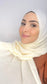 Hijab crinckle crepe panna