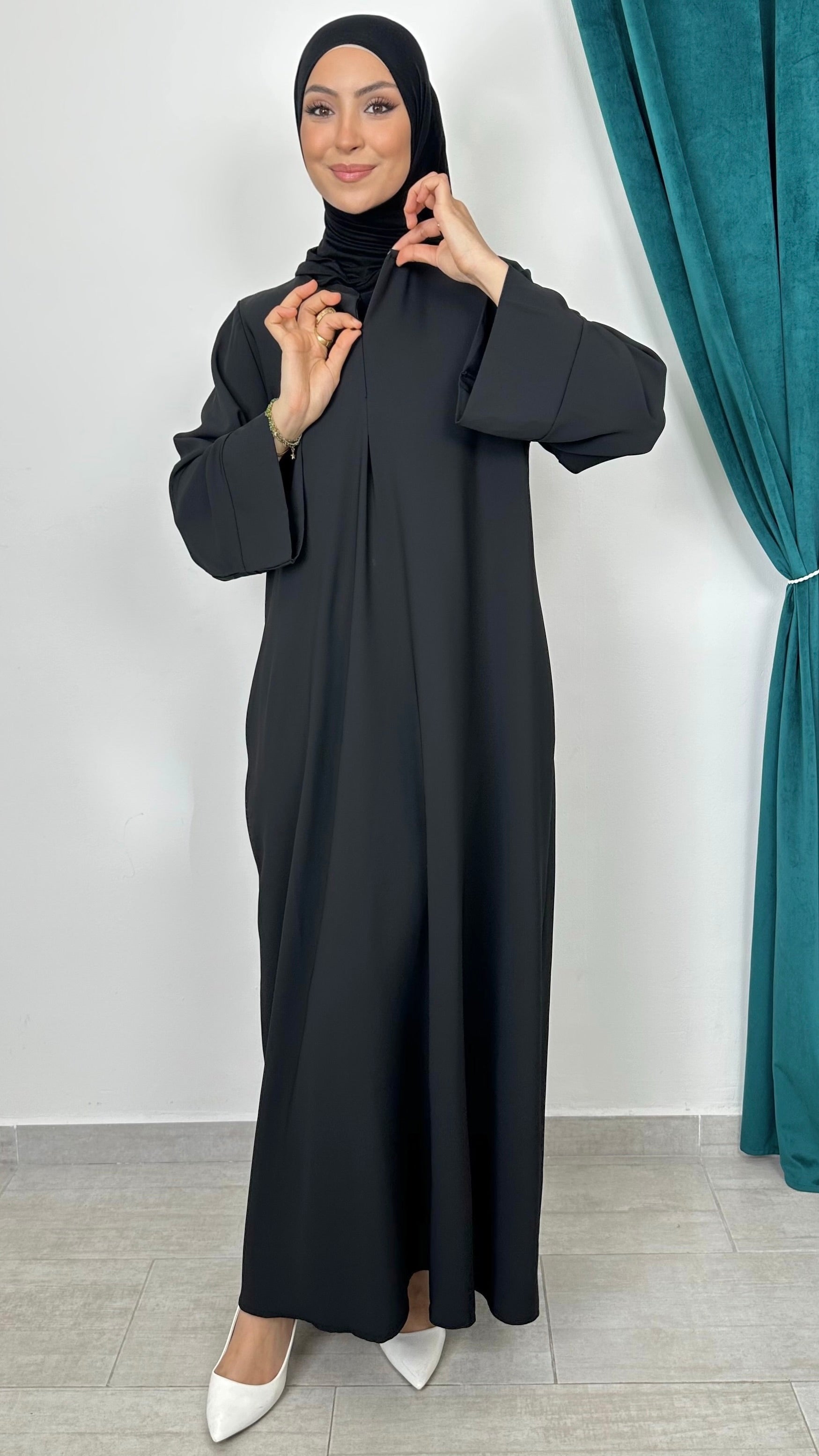 Abaya Zip Elegance - Hijab Paradise 