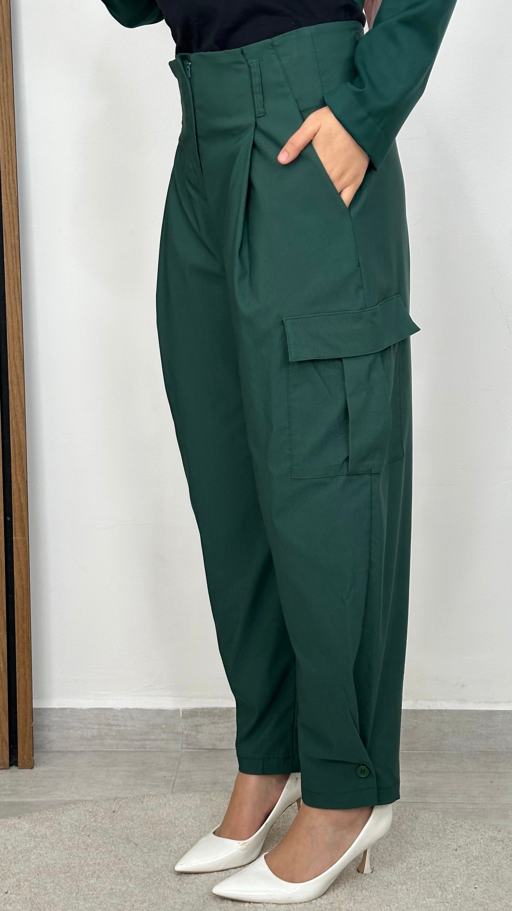 Pantalone Cargo Verde pino