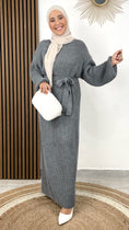 Carica l'immagine nel visualizzatore della galleria, Vestito maglione belt grigio
