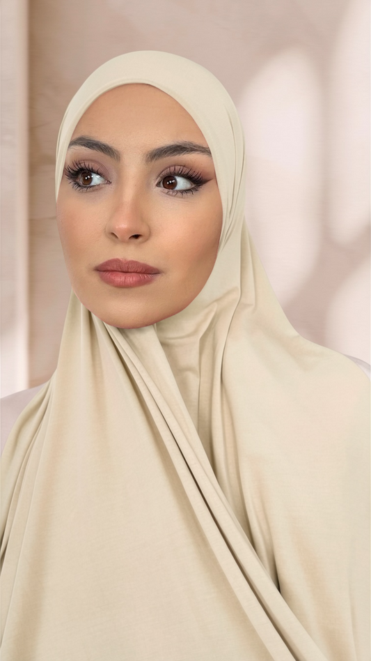 Bamboo Hijab Beige Crema