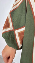 Load image into Gallery viewer, Abito lungo geometrico Verde - Hijab Paradise 

