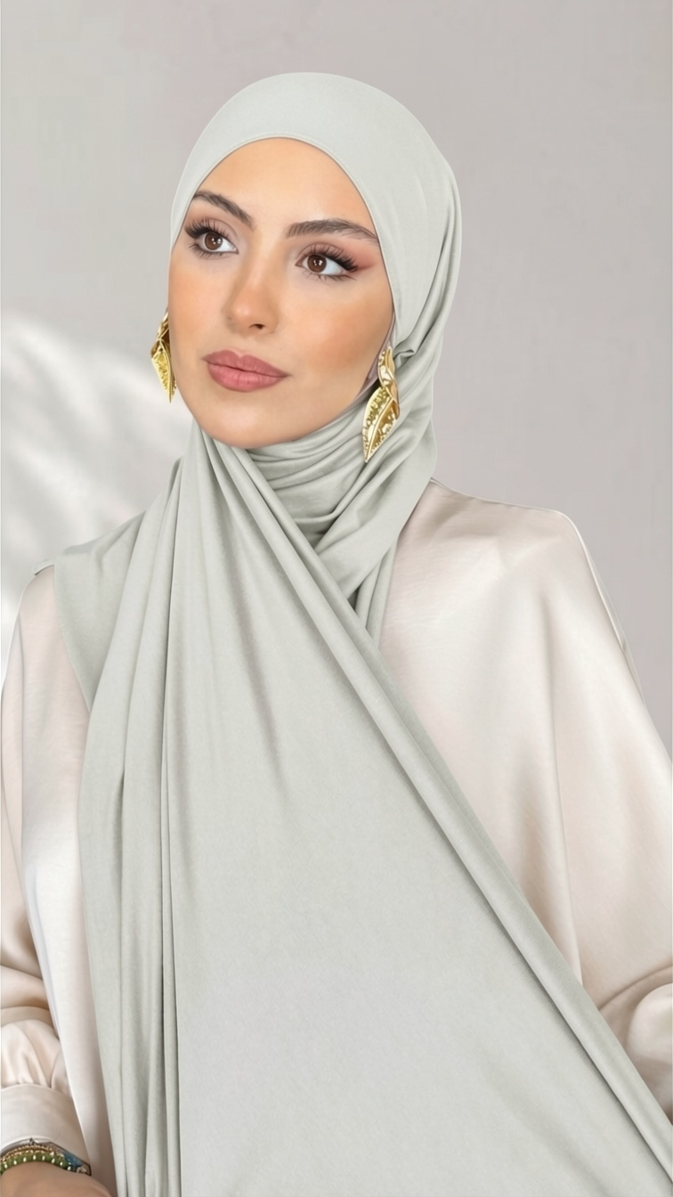 Jersey Hijab - Silver Chiaro - Hijab Paradise 