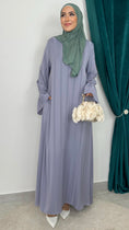 Load image into Gallery viewer, Abaya Satinata Rows Grigio
