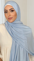 Load image into Gallery viewer, Velo Jersey azzurro - Hijab Paradise Hijab, chador, velo, turbante, foulard, copricapo, musulmano, islamico, sciarpa, 
