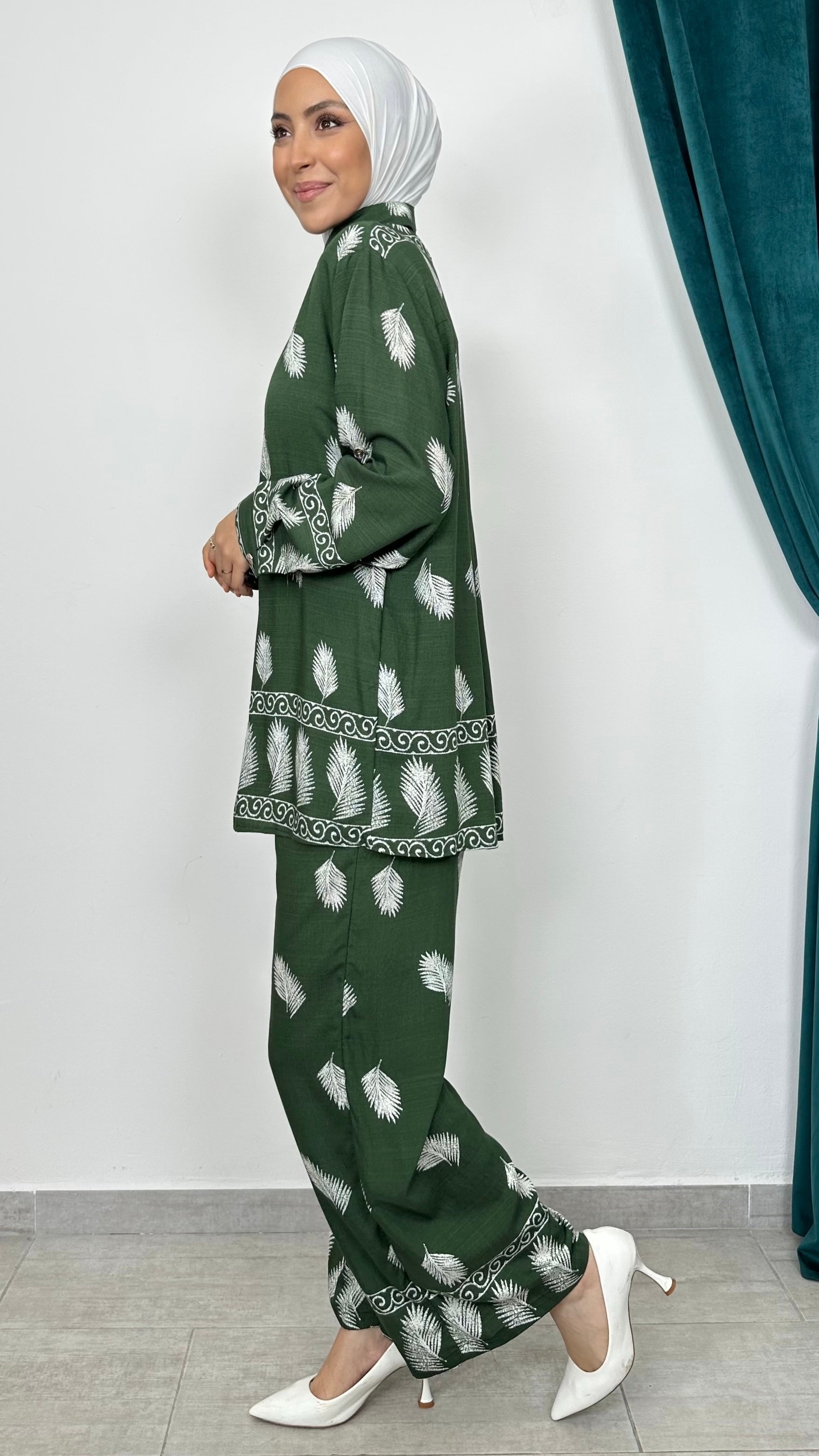 Coastal Palm Set Verde Militare