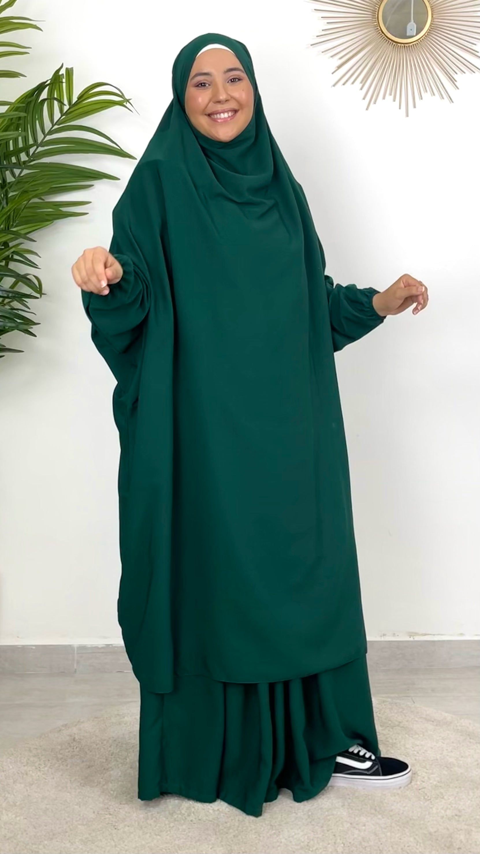 Khimar basique avec jupe