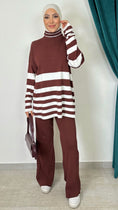 Carica l'immagine nel visualizzatore della galleria, Comfort Line Set – Completo Maglia a Righe Orizzontali
