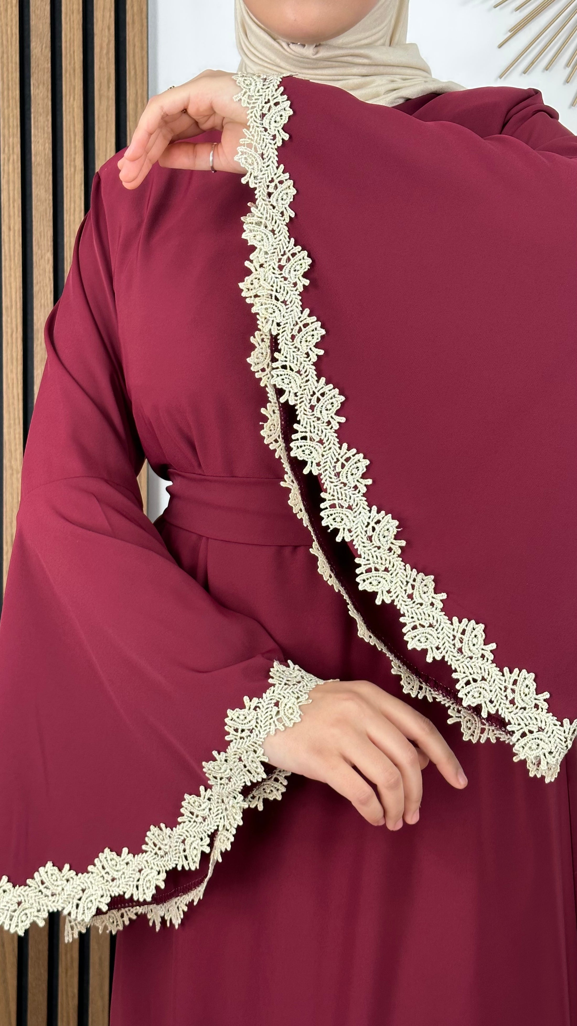 Abaya butterfly - Hijab Paradise - maniche larghe- maniche a farfalla - hijab - donna musulmana - abito elegante - abito da cerimonia - laccio in vita