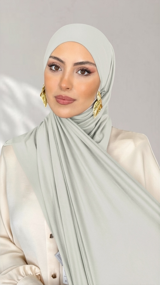 Jersey Hijab - Silver Chiaro
