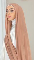 Cargar la imagen en la vista de la galería, Hijab Jersey Nude orlo Flatlock
