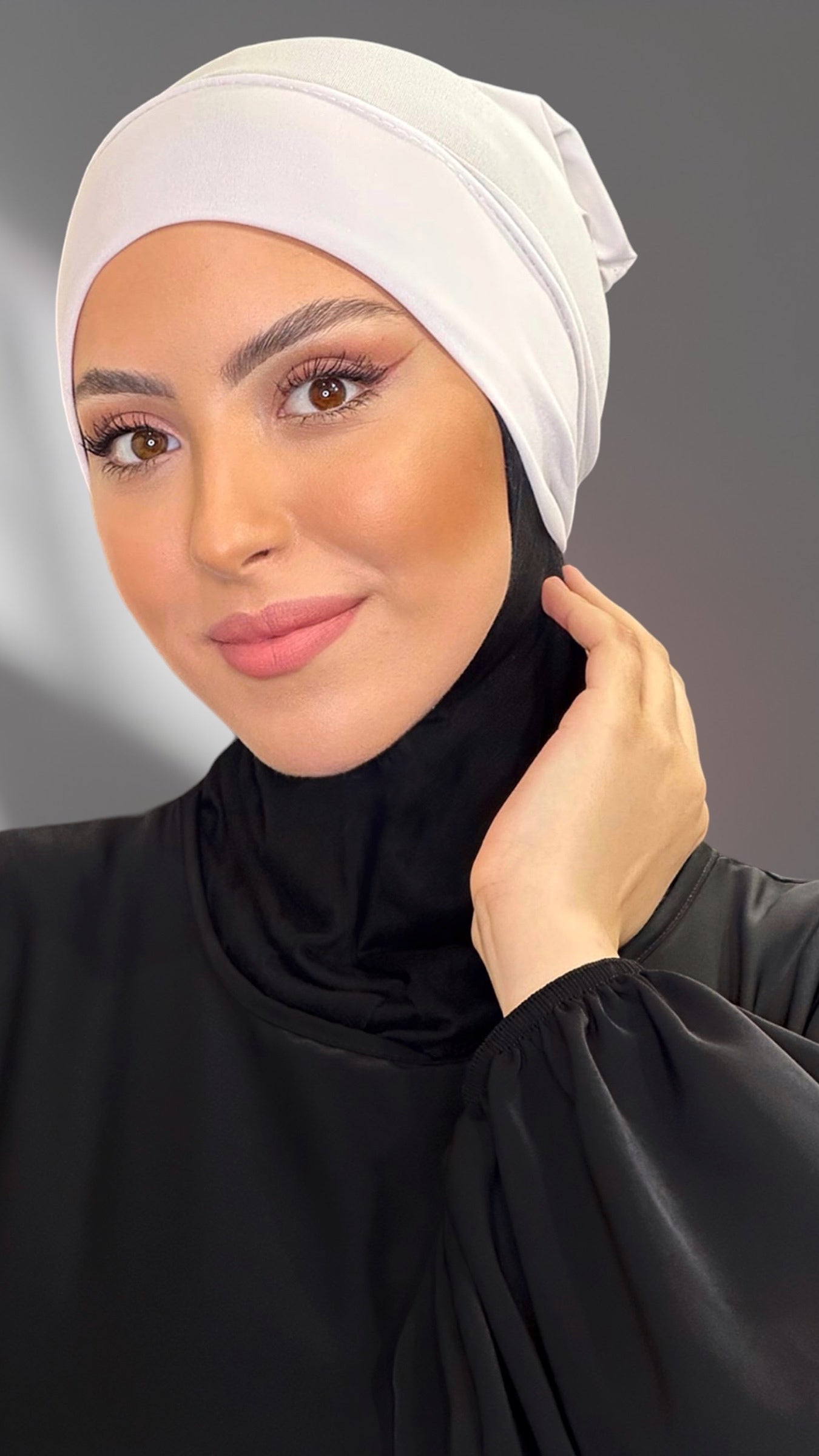 Boné Interno De Hijab De Cor Sólida, Algodão, Elástico, Hija | MercadoLivre - Foto 9