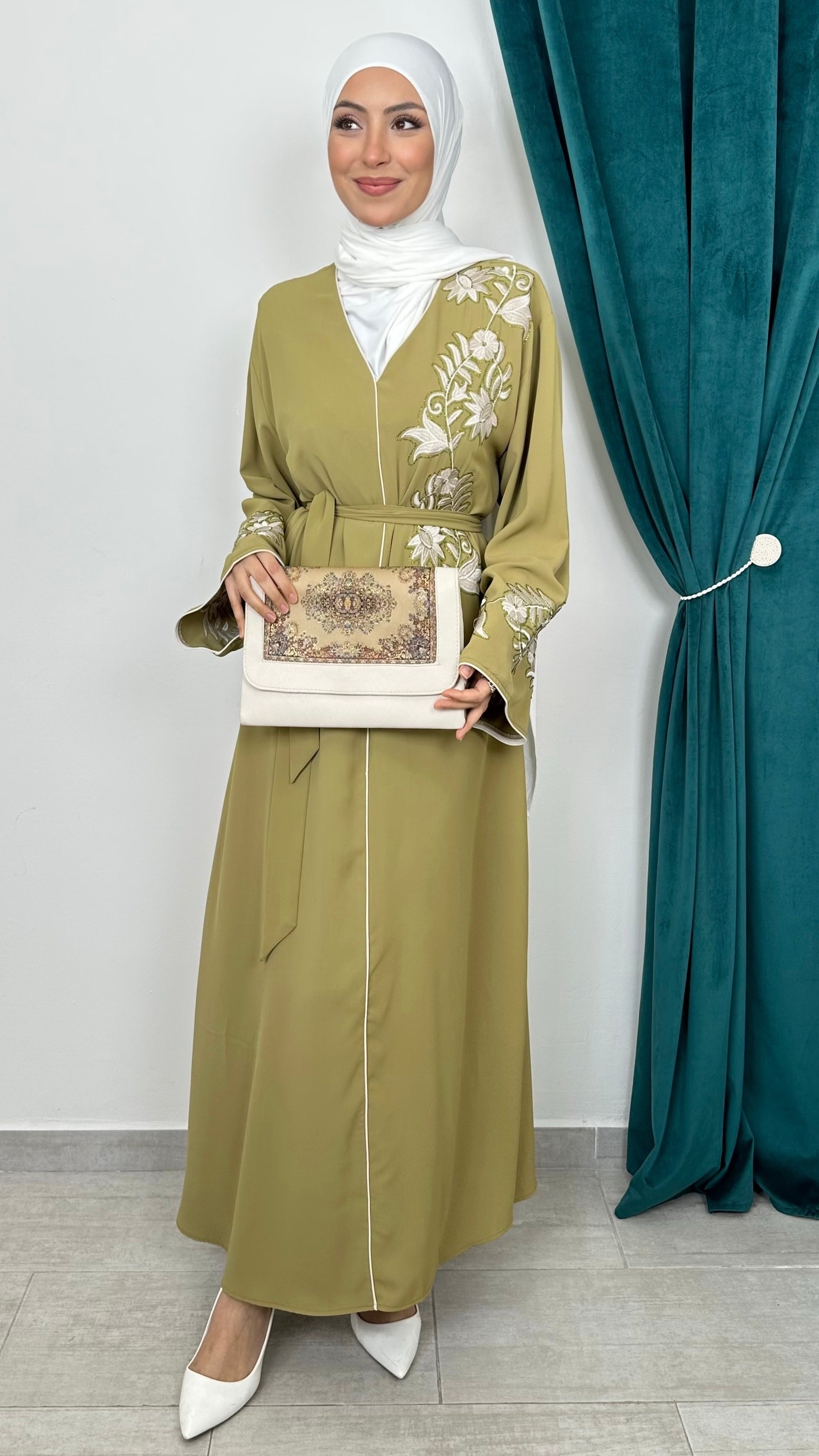 Abaya Floral Elegance - Hijab Paradise 