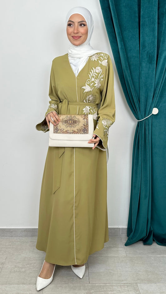 Abaya Floral Elegance - Hijab Paradise 