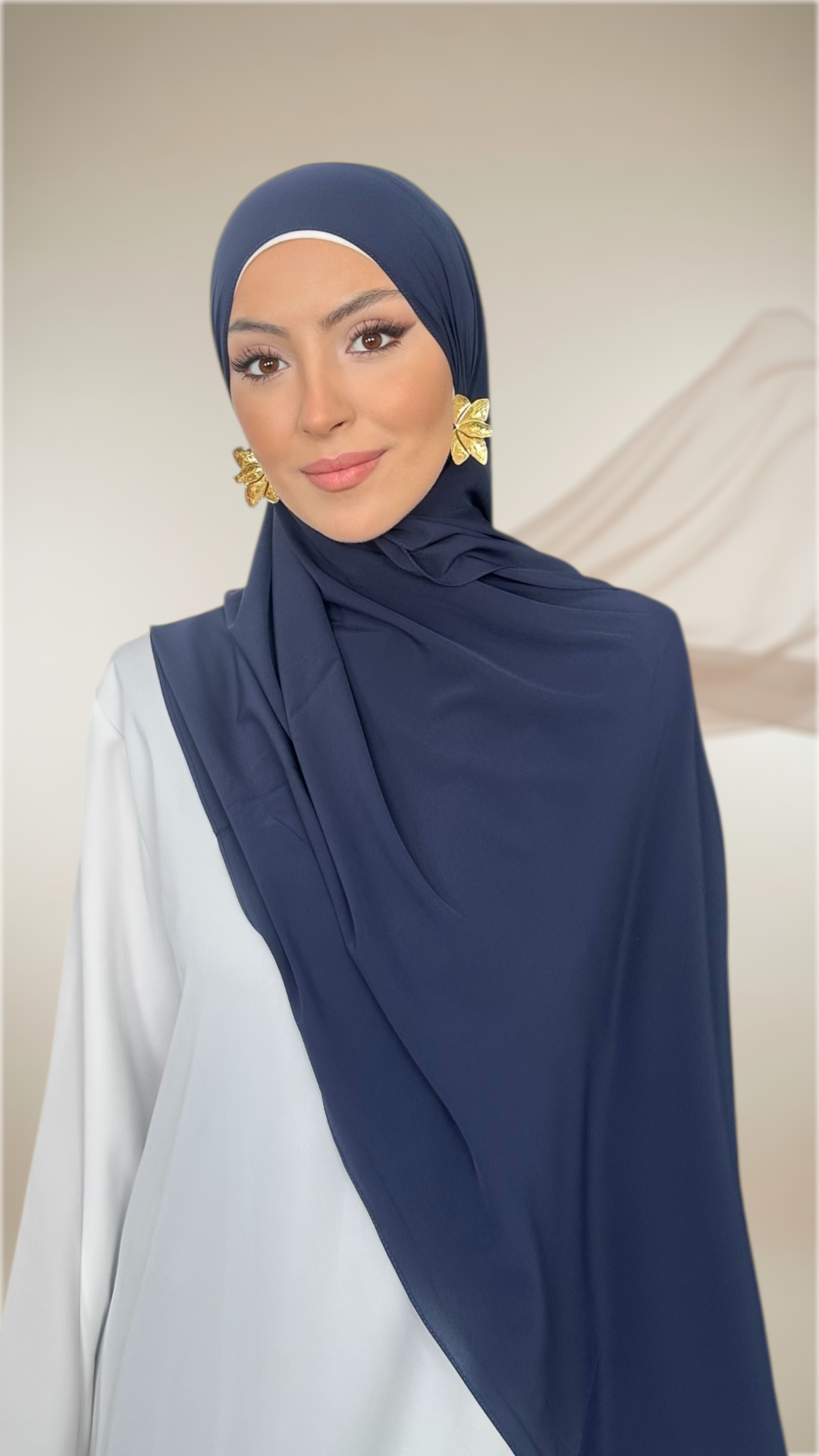 Premium Slim Hijab Blu Notte