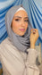 Hijab crinckle crepe grigio scuro