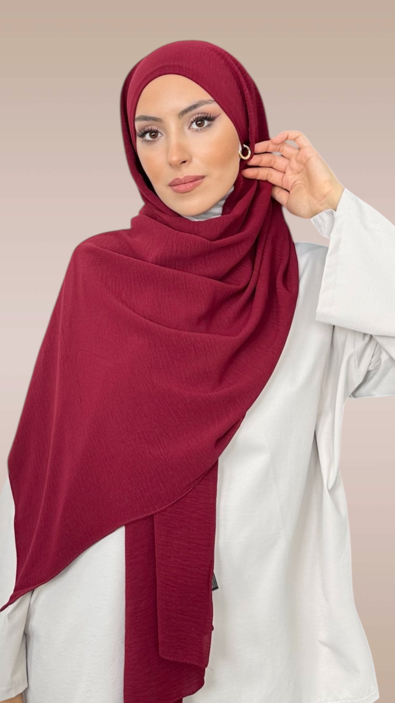 HIJAB PRONTO DA METTERE CRINCKLE CREPE