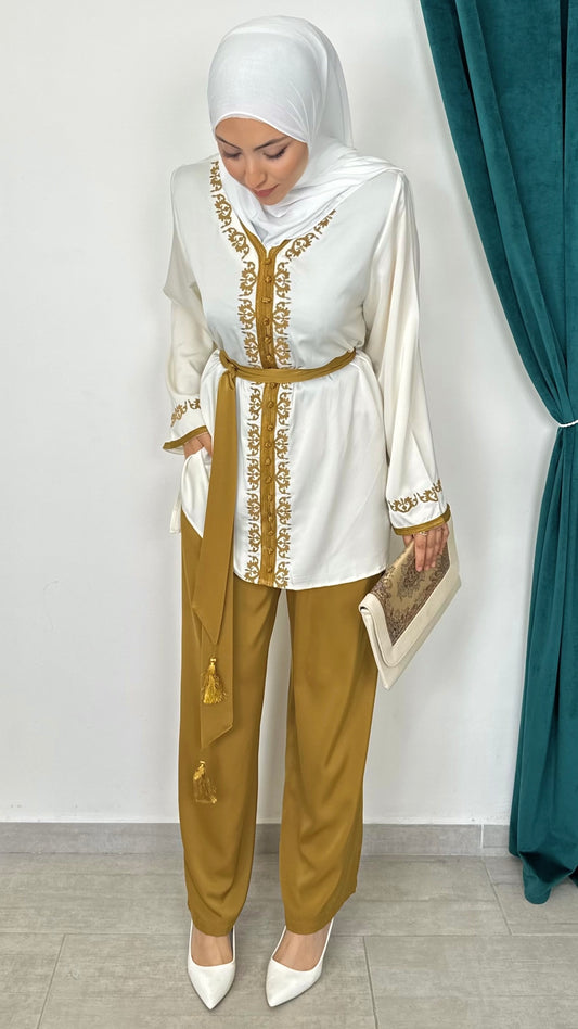 Andalus Satin Set Mustard