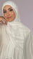 Hijab Chiffon crepe Bianco Panna