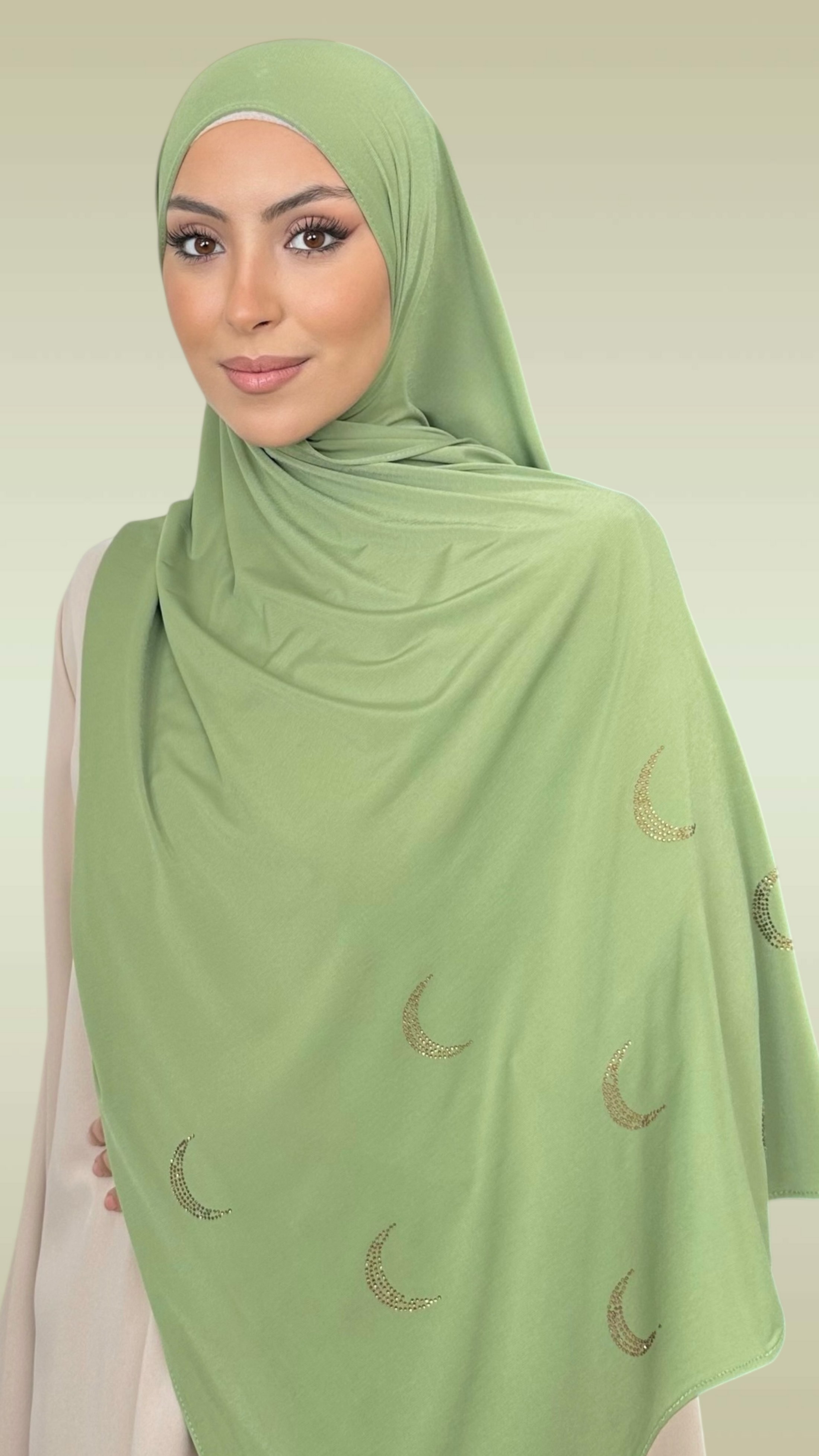 Jersey Noorè Verde Veneziane - Hijab Paradise 