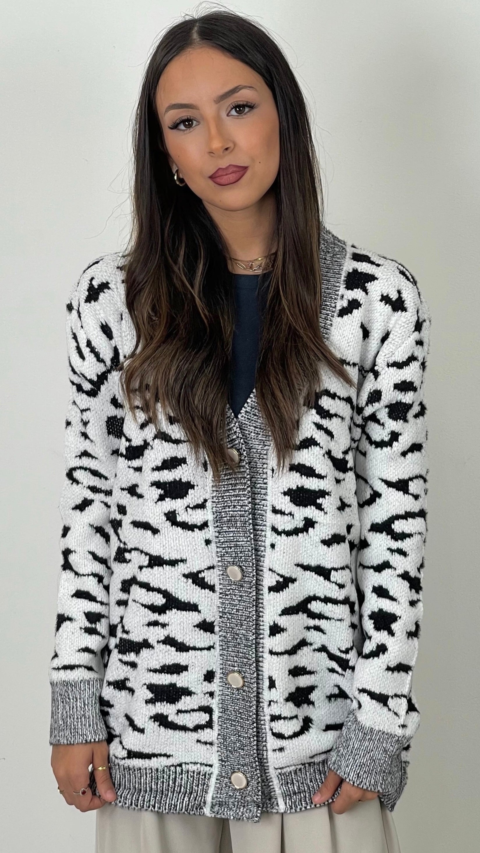 Wild Knit Cardigan – Cardigan Fantasia Animalier