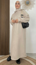 Carica l'immagine nel visualizzatore della galleria, Felpa vestito- hijab Paradise - felpa lunga - cappuccio - caldo e grosso - hijab - modest dress- felpa  lunga -donna musulmana   - sorriso - dottor martins 
