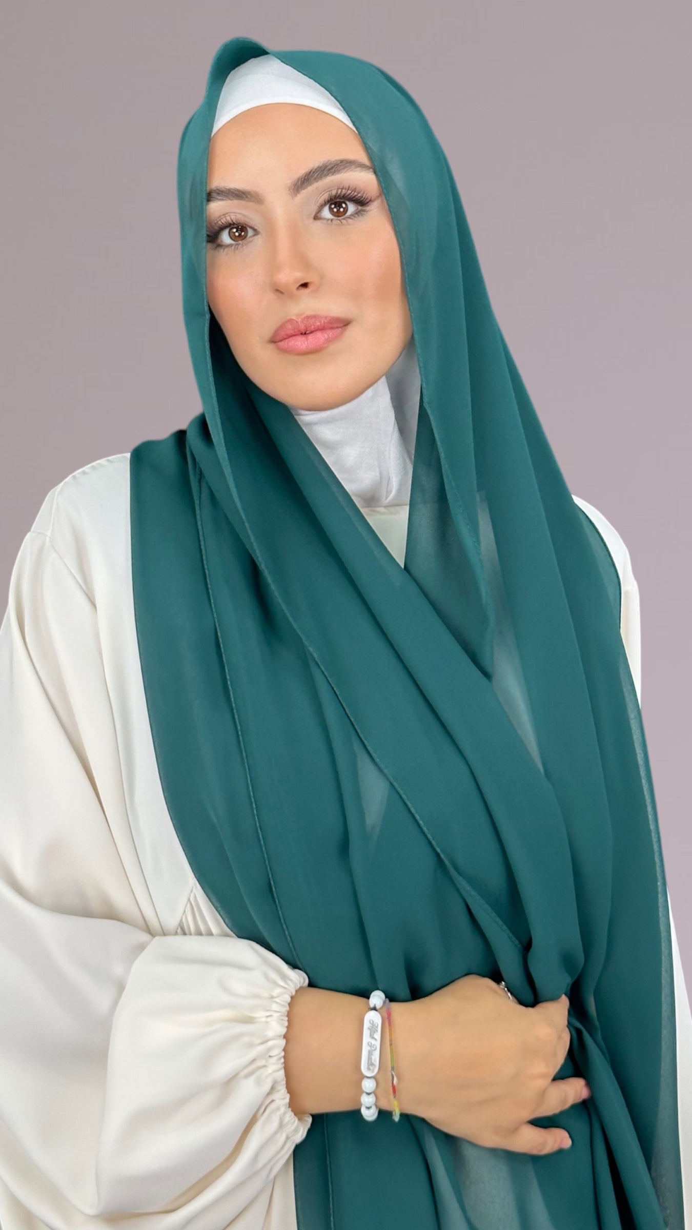 Hijab Chiffon Crepe verde siepe - Hijab Paradise 