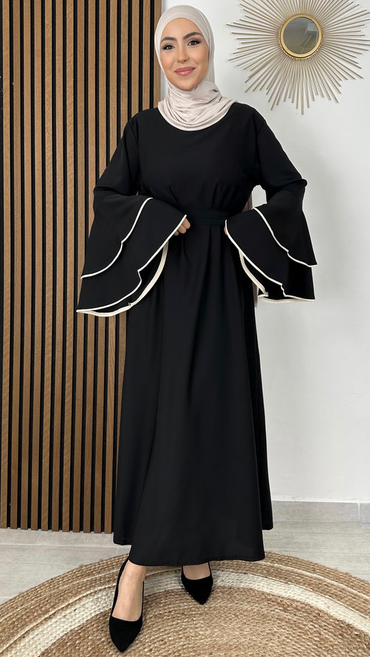 Abaya Maniche Rouches