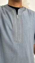 Carica l'immagine nel visualizzatore della galleria, Qamis manica corta, abito tradizionale, uomo, lungo

