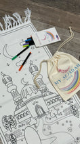 Carica l'immagine nel visualizzatore della galleria, Tappeto da colorare per bambini , pennarelli per tessuti,bag , Hijab Paradise 
