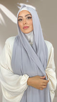 Load image into Gallery viewer, Hijab PREMIUM CHIFFON Silver Grey
