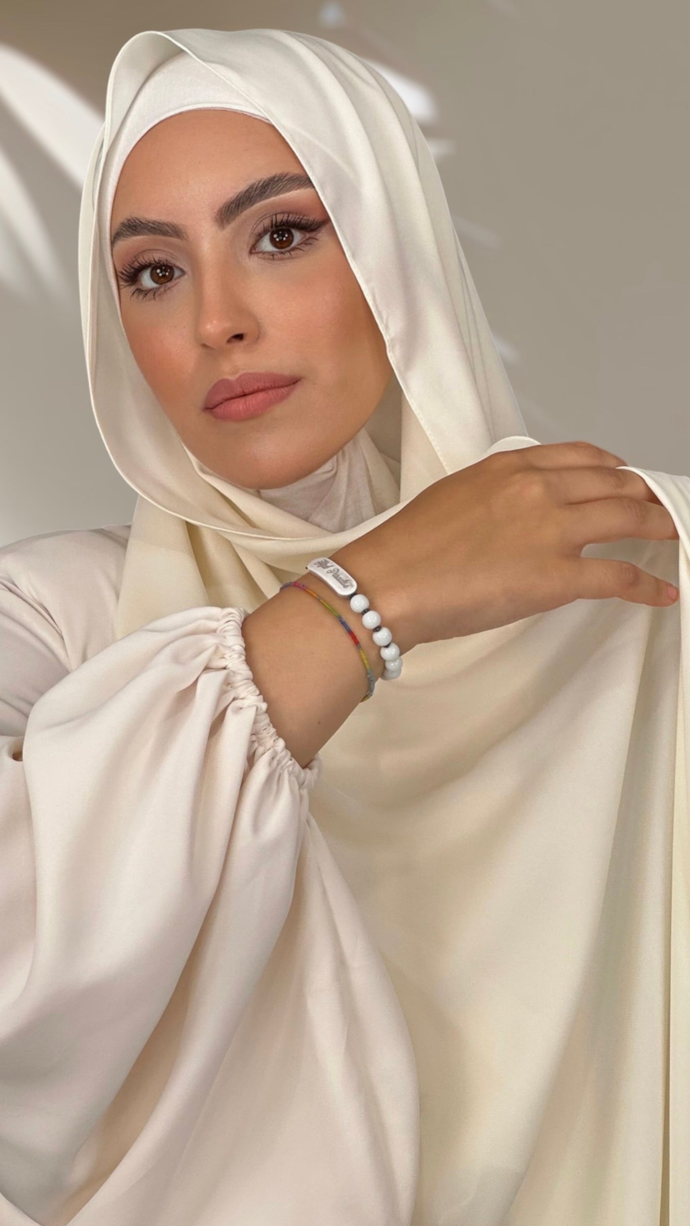 Hijab PREMIUM CHIFFON Light Cream