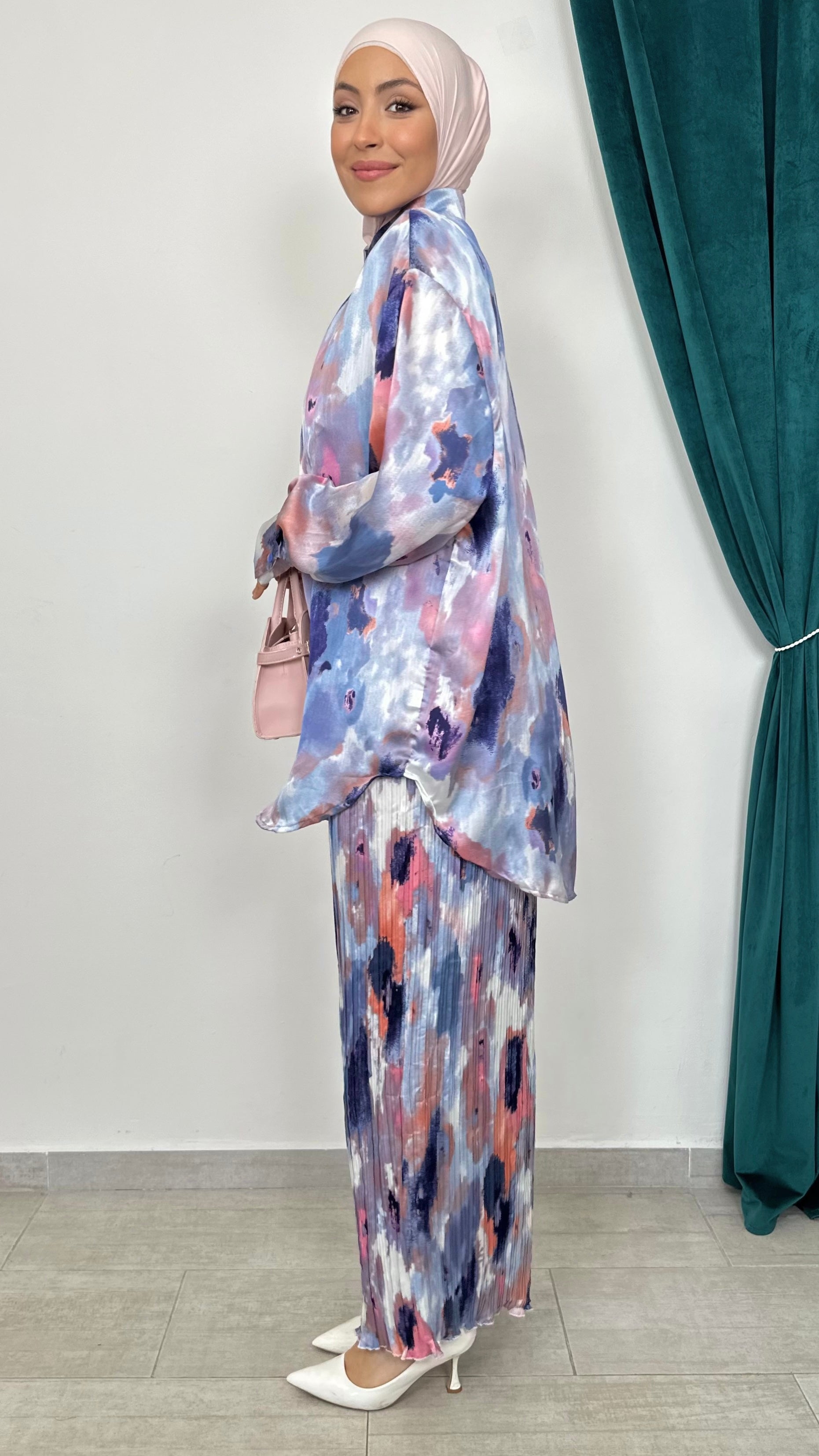 Coordinato plissè Lilla - Hijab Paradise 