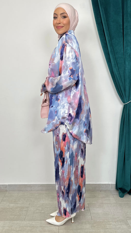 Coordinato plissè Lilla - Hijab Paradise 