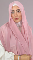 Cargar la imagen en la vista de la galería, Hijab Chiffon Crepe rosa pastello - Hijab Paradise Hijab, chador, velo, turbante, foulard, copricapo, musulmano, islamico, sciarpa,  trasparente, chiffon crepe
