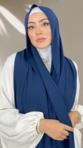 Cargar la imagen en la vista de la galería, Hijab PREMIUM CHIFFON Blu Scuro
