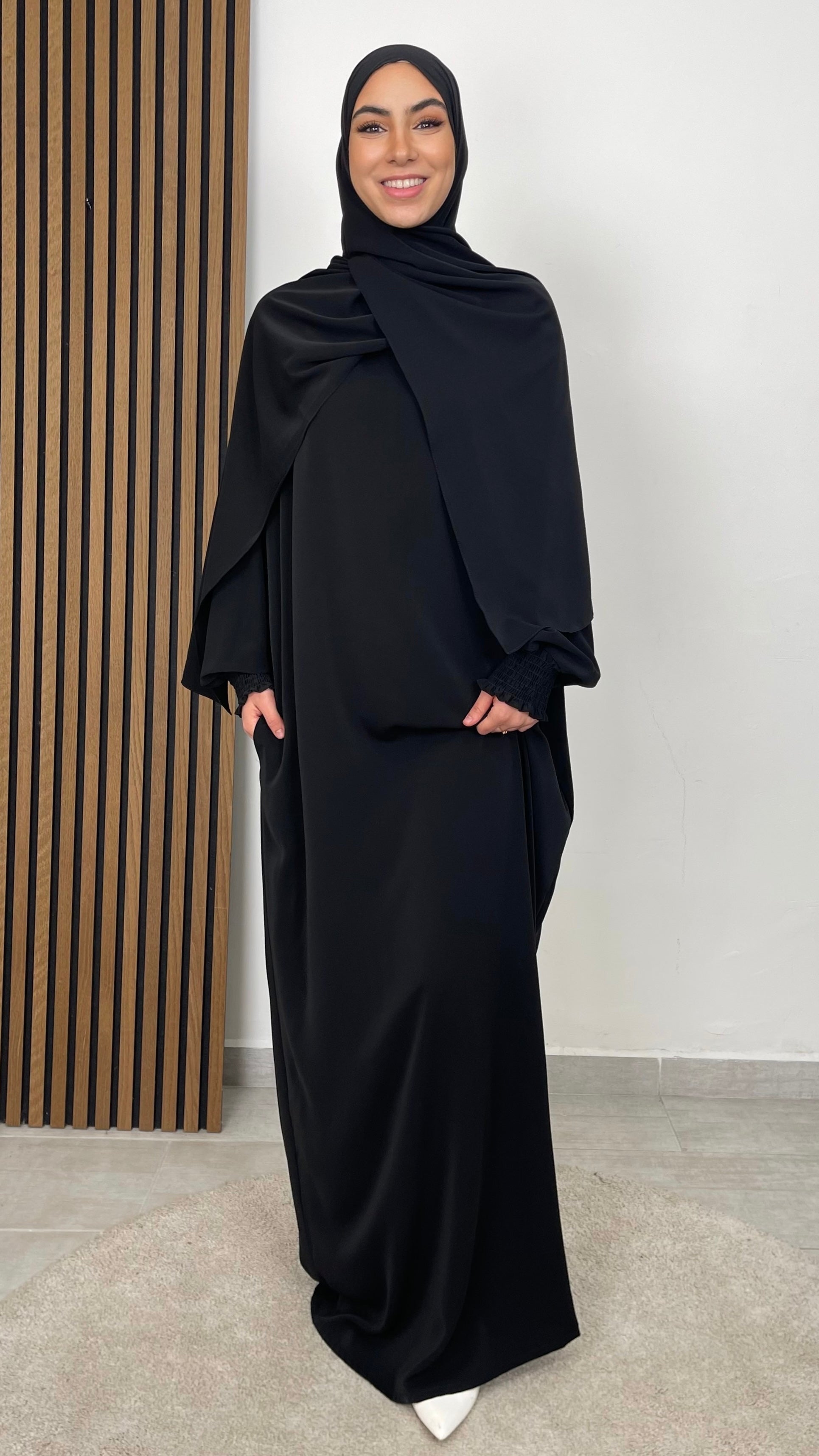 Abaya Ensemble maniche Frisé